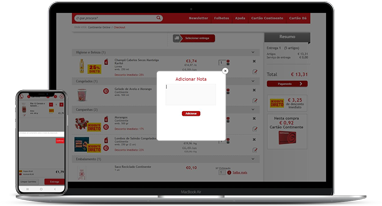 Adicionar notas aos produtos