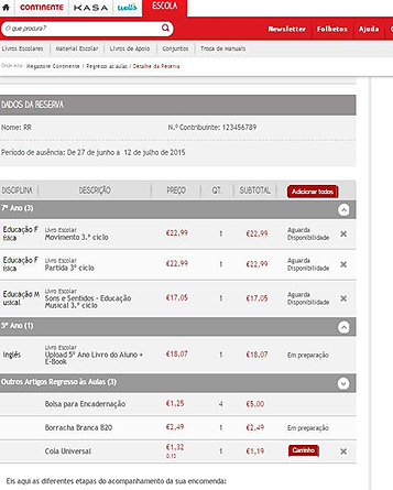 Cancelamento das Reservas